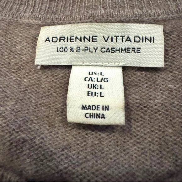 Adrienne Vittadini 2-Ply 100% Cashmere Pullover Sweater Large Minimalist Preppy - Picture 2 of 8